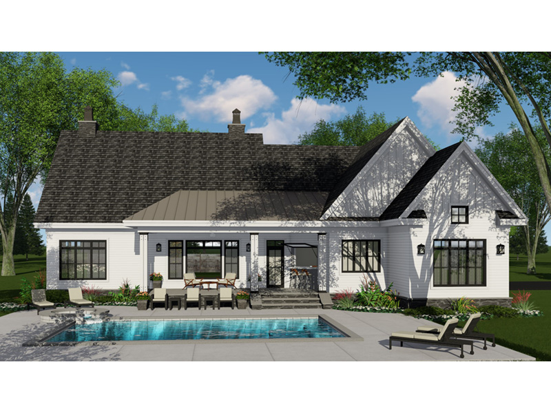 Mountain House Plan Rear Photo 04 - Terry Hill Modern Farmhouse 091D-0521 - Shop House Plans and More