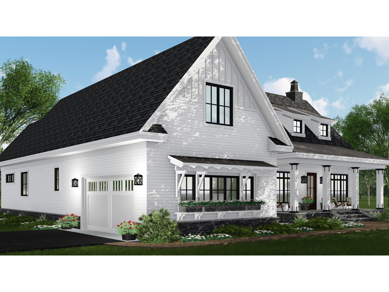 Mountain House Plan Side View Photo - Terry Hill Modern Farmhouse 091D-0521 - Shop House Plans and More