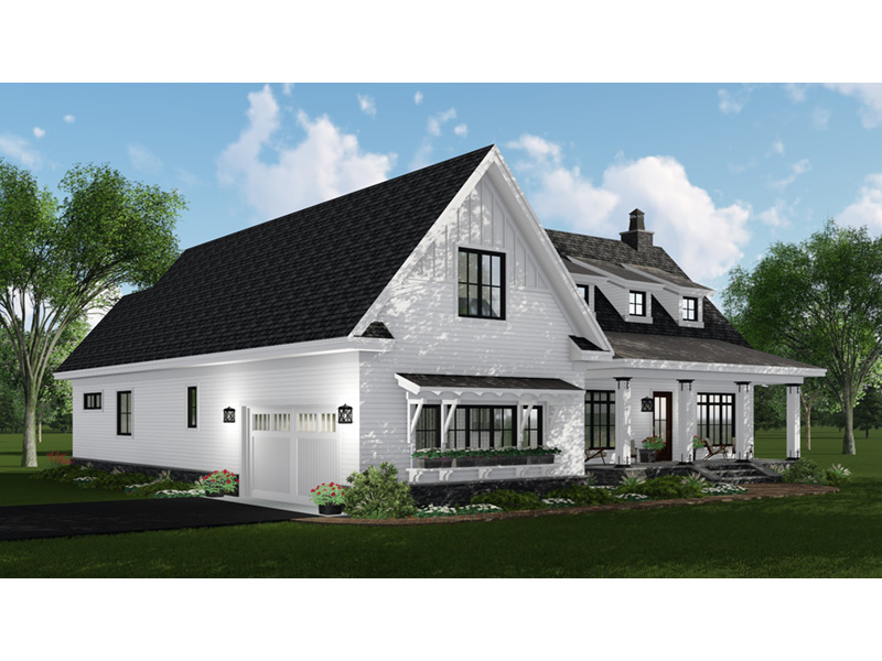 Mountain House Plan Side View Photo 01 - Terry Hill Modern Farmhouse 091D-0521 - Shop House Plans and More