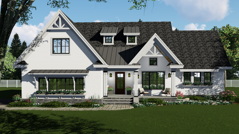Country House Plan Front of Home - 091D-0522 - Shop House Plans and More