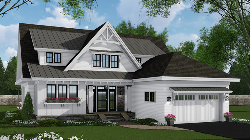 Craftsman House Plan Front of Home - Abeline Modern Farmhouse Home 091D-0527 - Search House Plans and More
