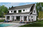 Craftsman House Plan Rear Photo 01 - Abeline Modern Farmhouse Home 091D-0527 - Search House Plans and More