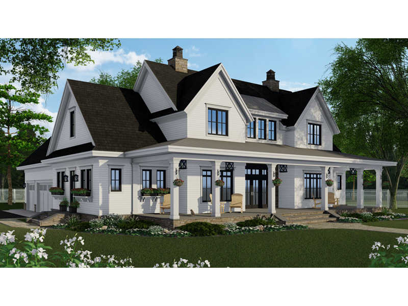 Country French House Plan Front Photo 01 - Southern Comfort Farmhouse 091D-0528 - Shop House Plans and More