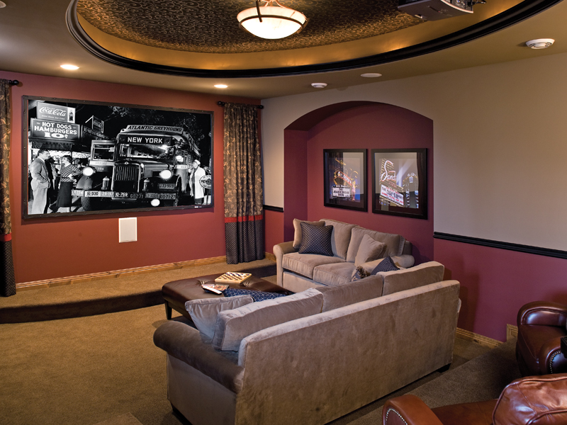 Craftsman House Plan Media Room Photo 01 - Vincennes Place Craftsman Home 091S-0002 - Shop House Plans and More