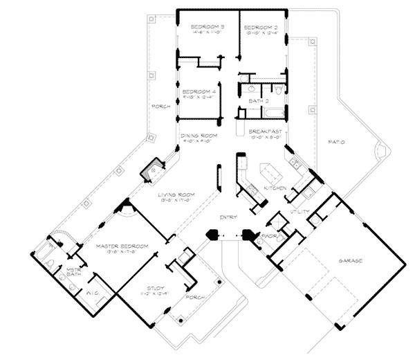 Bosswood Southwestern Style Home Plan 095D 0044 House Plans And More