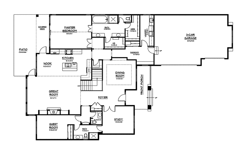 McKinney Ranch Home Plan 101D-0004 - Shop House Plans and More