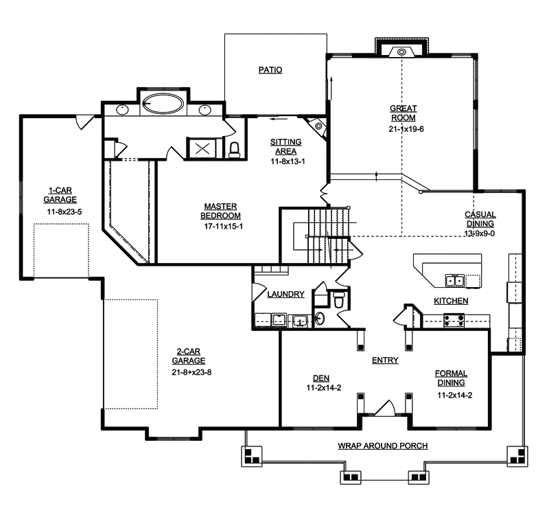 Femme Osage Craftsman Home Plan 101D-0020 - Search House Plans and More