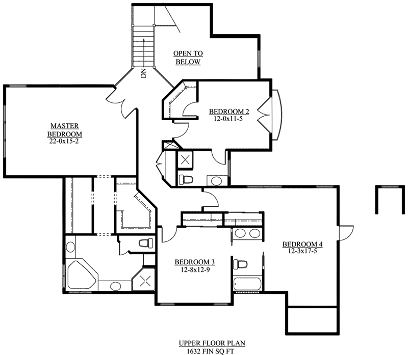 Country French Home Plan Second Floor 101D-0024