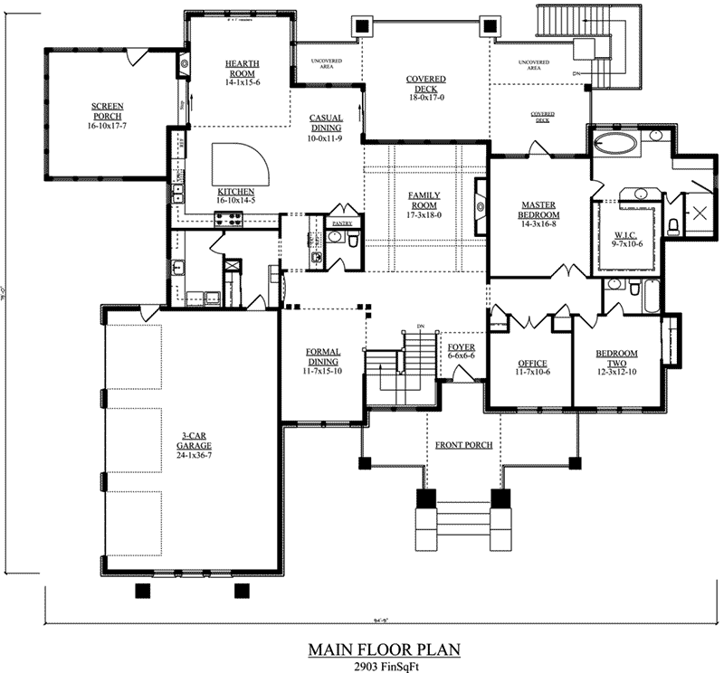 Home Plan First Floor 101D-0028