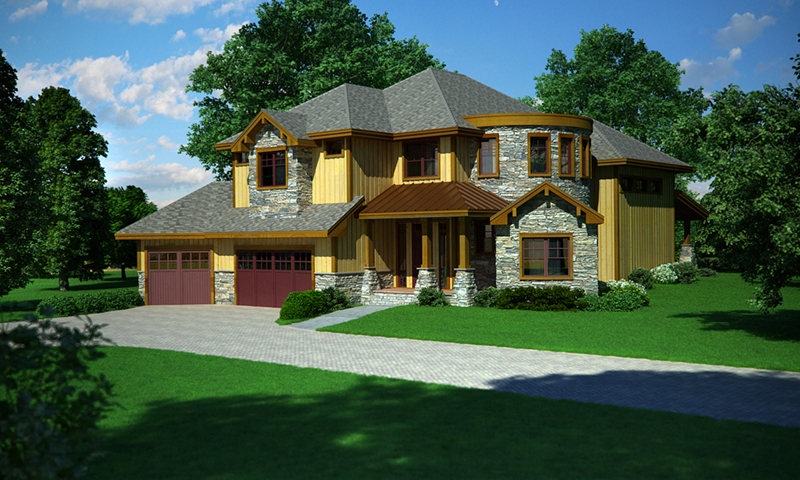 Craftsman House Plan Front of Home -  101D-0031 | House Plans and More