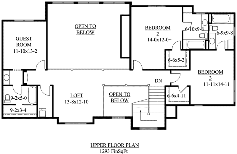 Rustic Home Plan Second Floor 101D-0032