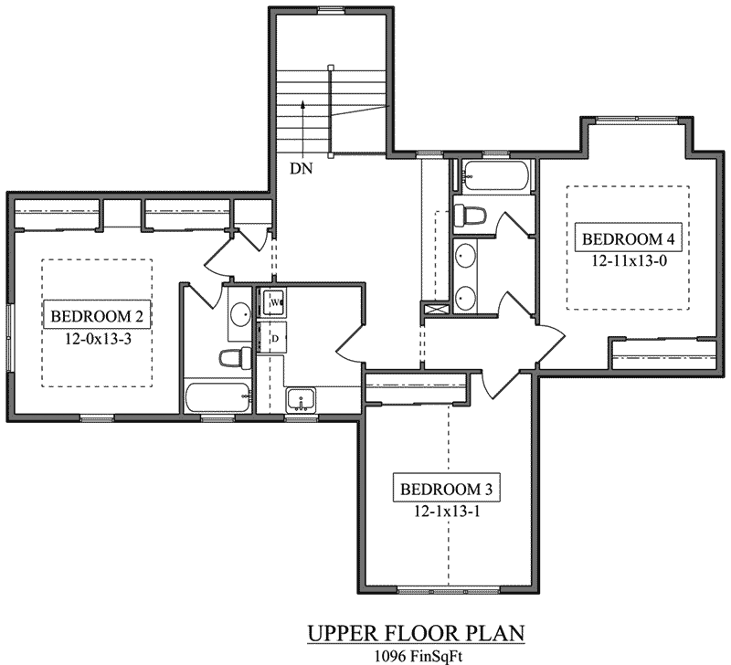 Traditional House Plan Second Floor - Reid Falls Prairie Style Home 101D-0036 | House Plans and More