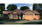 Ranch House Plan Front of House 101D-0039