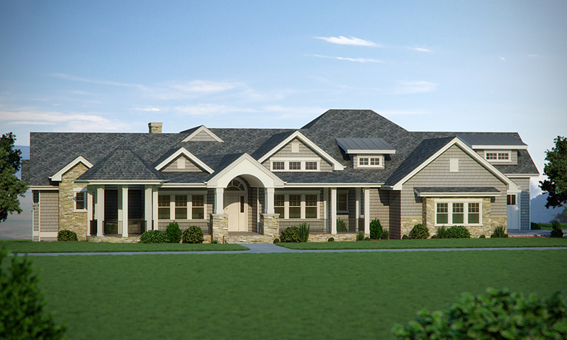Ranch House Plan Front of Home -  101D-0040 | House Plans and More