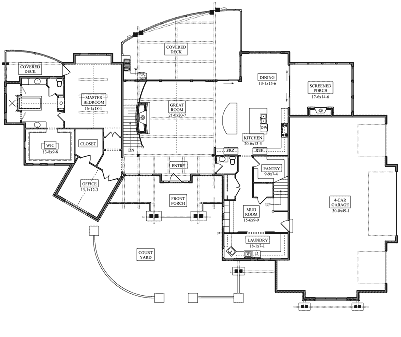 First Floor -  101D-0043 | House Plans and More