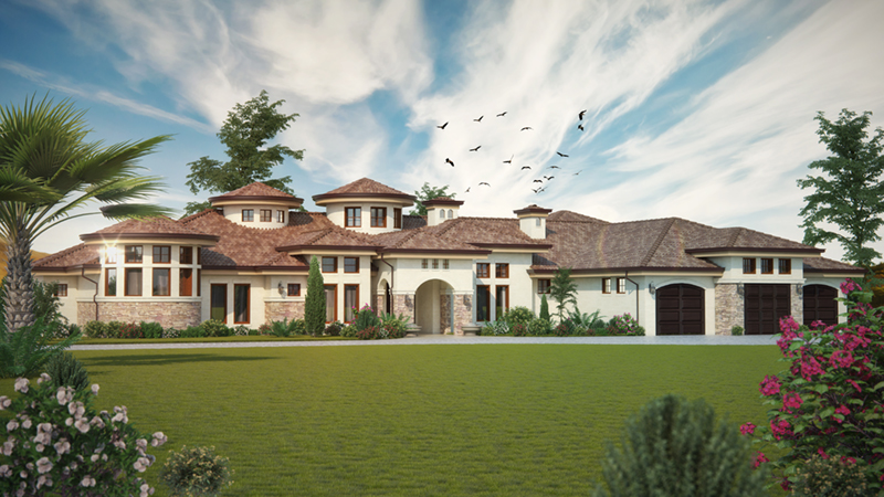 Waterfront House Plan Front of Home - Paradise Beach Luxury Home 101D-0048 - Shop House Plans and More