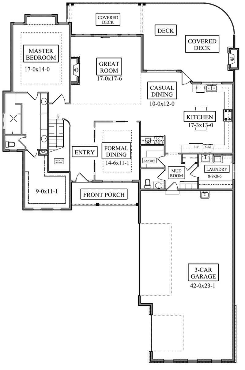 Hastings Craftsman Ranch Home Plan 101D-0057 - Search House Plans and More