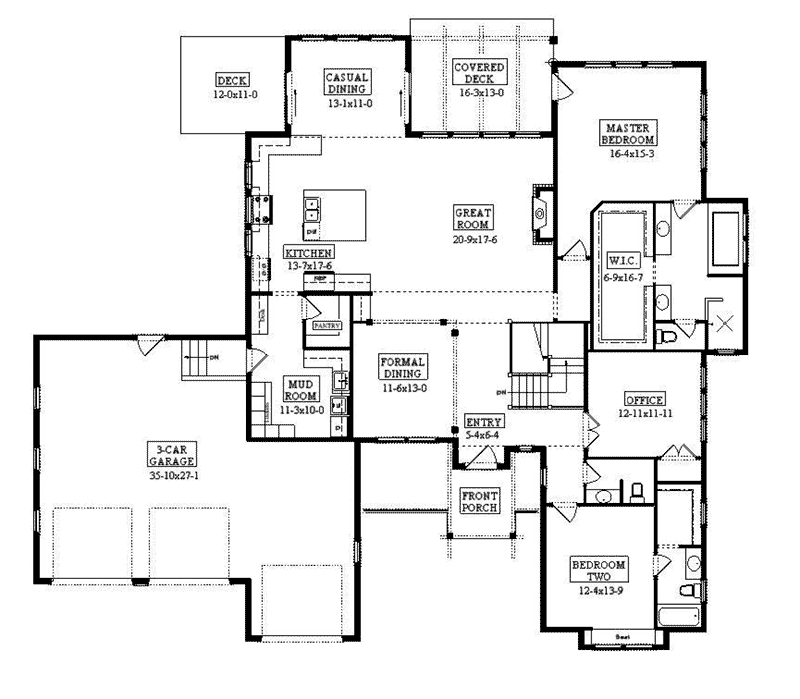 Canyon Vista Rustic Home Plan 101D-0064 - Search House Plans and More