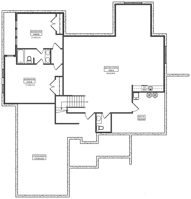 Canyon Creek Lane Ranch Home Plan 101D-0073 - Search House Plans and More
