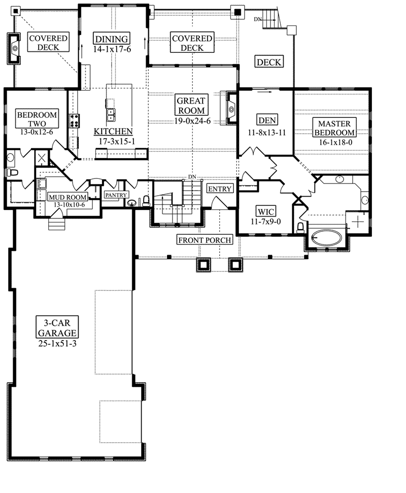 Catalina Ridge Farmhouse Plan 101D-0080 - Search House Plans and More