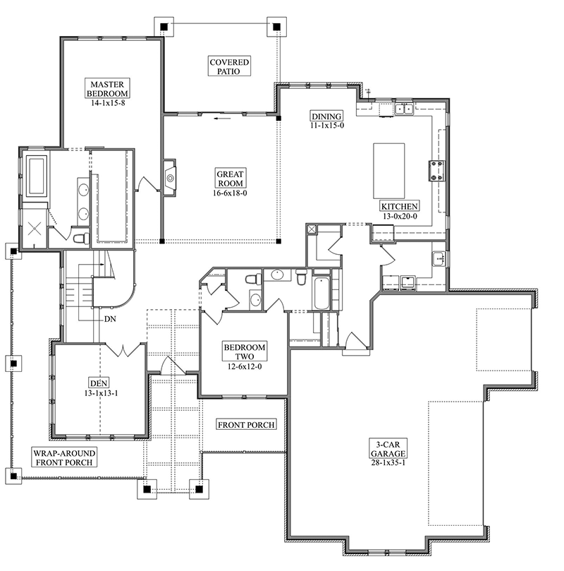 Dillon Trail Ranch Home Plan 101D-0179 - Search House Plans and More