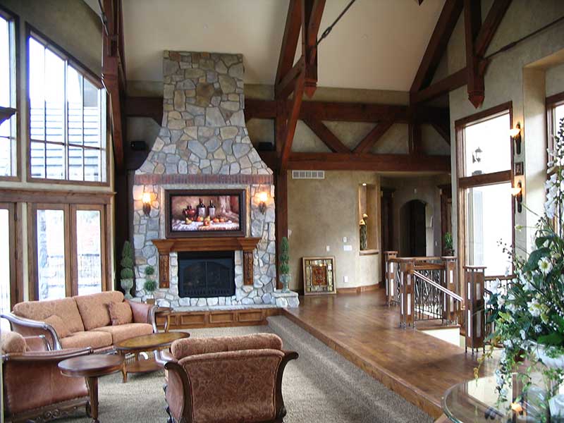 Contemporary House Plan Family Room Photo 01 - Colima Manor Mountain Home 101S-0005 - Search House Plans and More
