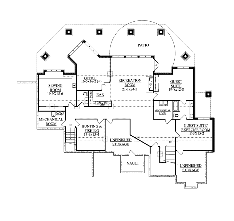 Brick And Stone Home Plan 101S-0024 | Stone Exterior Home