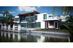 Contemporary House Plan Rear Photo 05 - Mio Luxury Modern Home 106D-0051 - Shop House Plans and More
