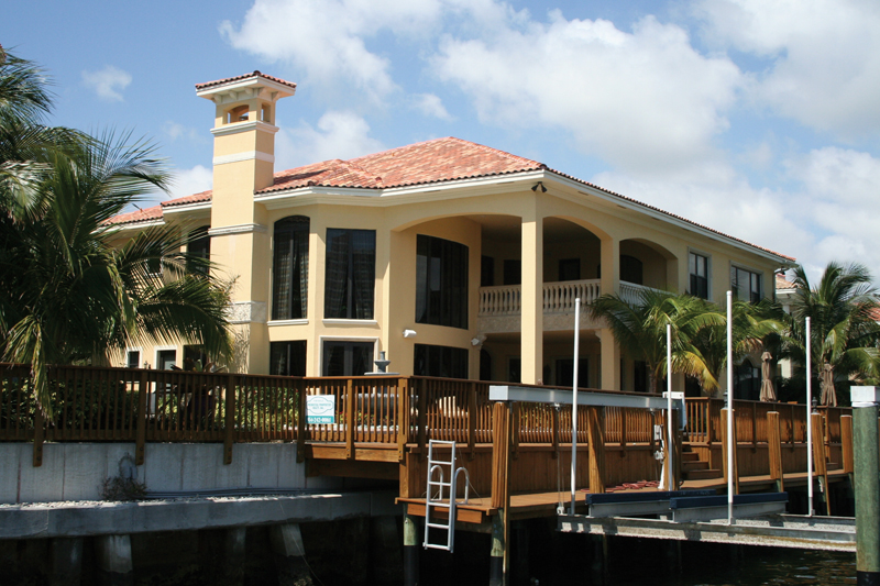 Adobe House Plans & Southwestern Home Design Rear Photo 02 - Picayne Point Waterfront Home 106S-0067 - Shop House Plans and More