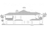 Santa Fe House Plan Left Elevation - Painters Hill Luxury Home 106S-0070 - Shop House Plans and More