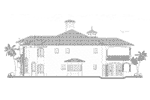 Santa Fe House Plan Right Elevation - Painters Hill Luxury Home 106S-0070 - Shop House Plans and More