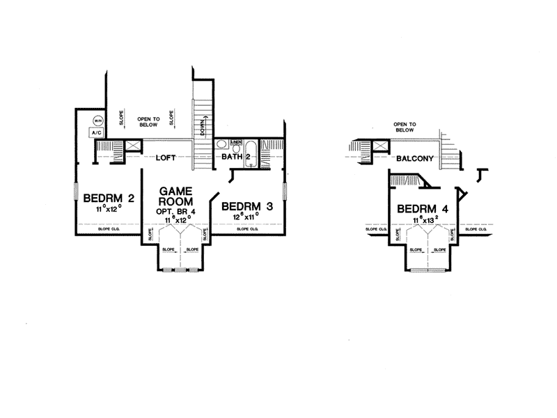 Craftsman Home Plan Second Floor 111D-0005