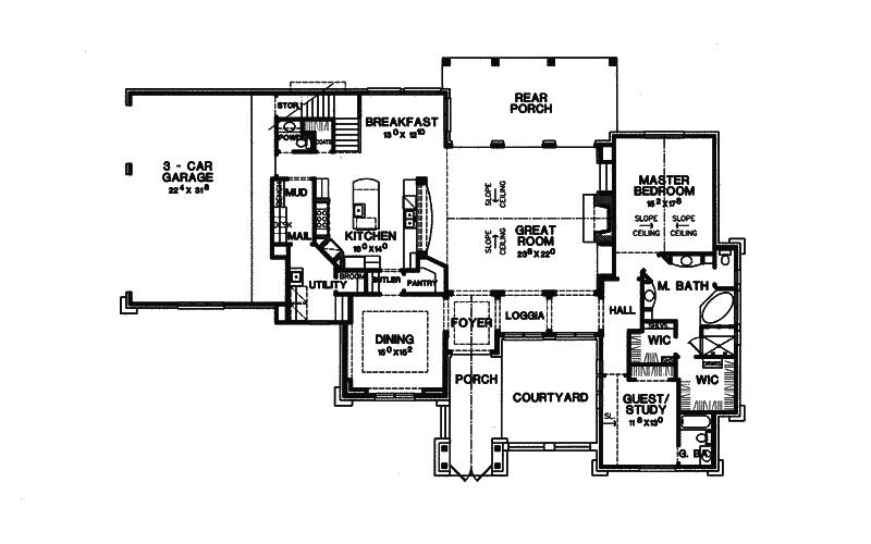 Italian House Plan First Floor - Danton Luxury Home 111S-0005 - Search House Plans and More