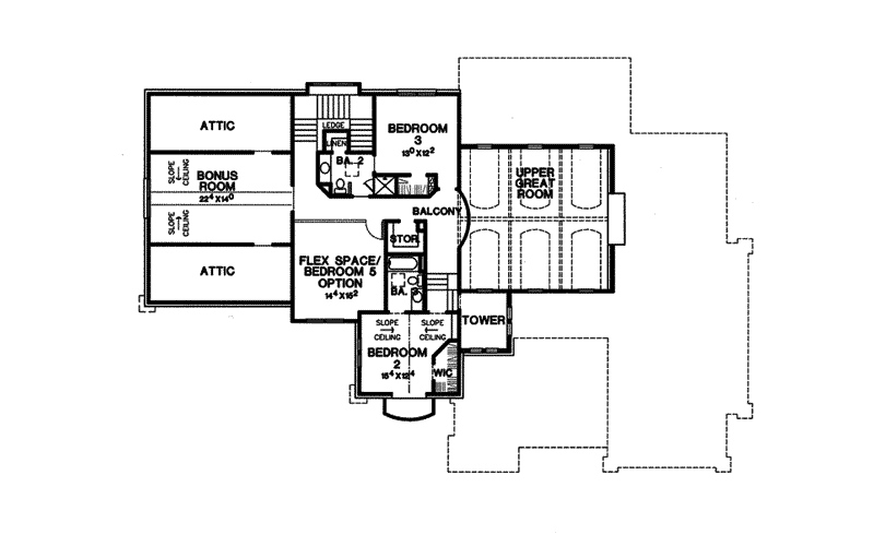 Italian House Plan Second Floor - Danton Luxury Home 111S-0005 - Search House Plans and More