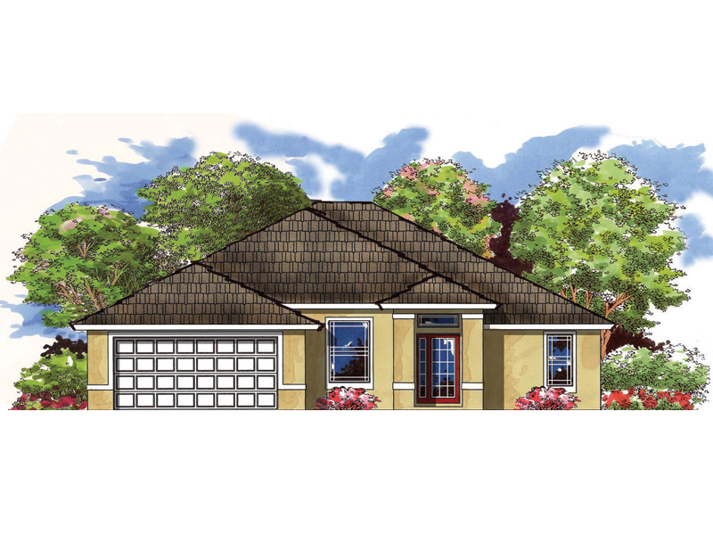 Ranch House Plan Front of Home - Oxford Pointe Ranch Home 116D-0002 | House Plans and More