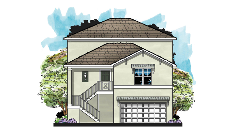 Waterfront House Plan Front of Home - Miami Beach Coastal Home 116D-0034 | House Plans and More
