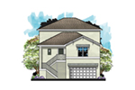 Waterfront House Plan Front of House 116D-0034