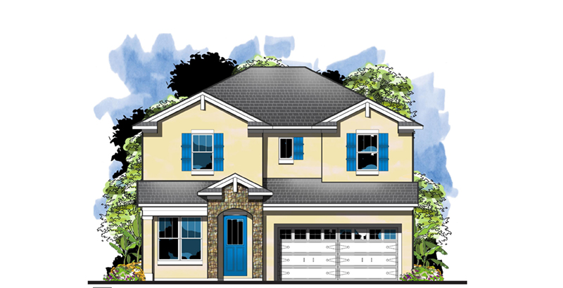 Bungalow House Plan Front of Home - Montego Coastal Sunbelt Home 116D-0037 | House Plans and More