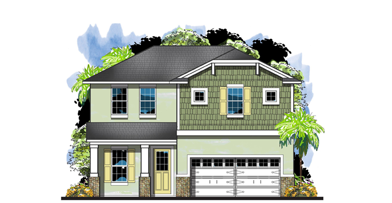 Bungalow House Plan Front of Home - Orlando Craftsman Home 116D-0038 | House Plans and More