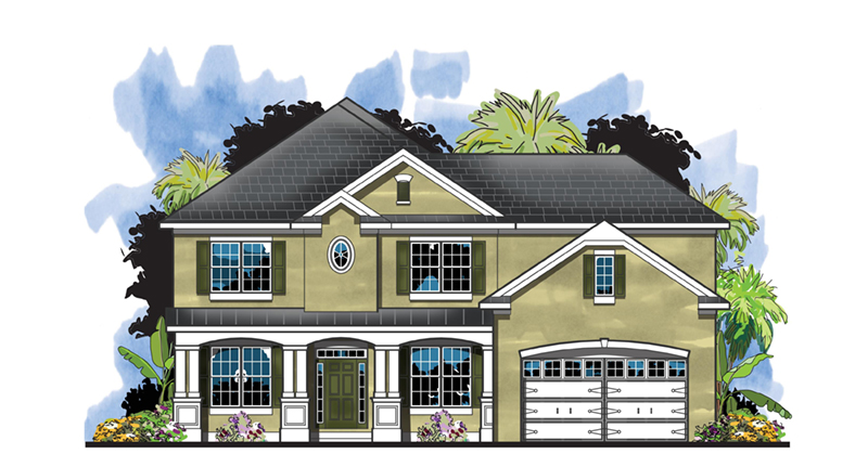 Florida House Plan Front of Home - Remy Traditional Home 116D-0048 | House Plans and More