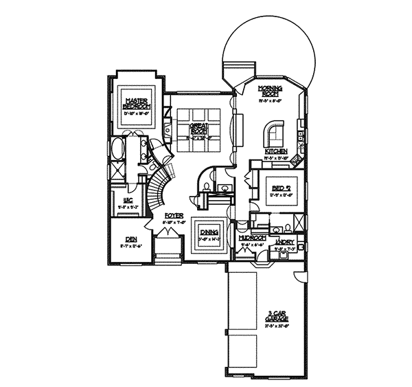 English Cottage Home Plan First Floor 119D-0007