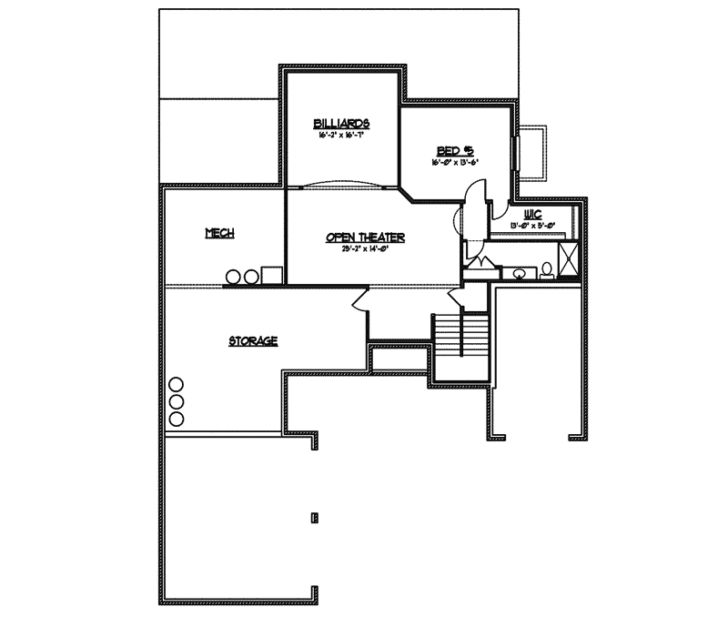 English Cottage Home Plan Lower Level 119D-0015