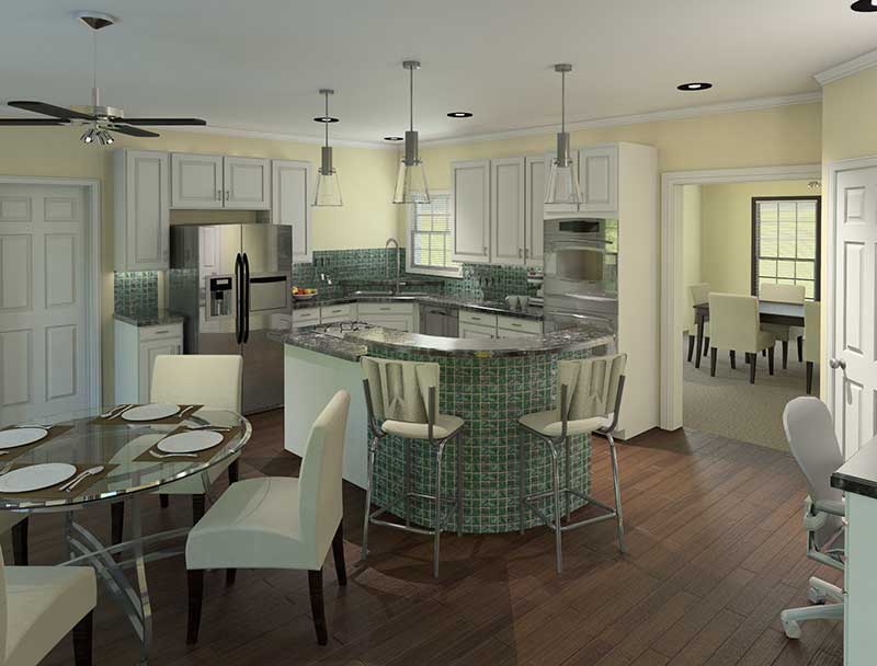 Colonial House Plan Kitchen Photo 01 - Samantha Country Home 121D-0004 | House Plans and More
