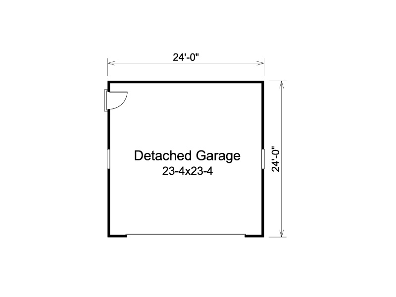 Country Home Plan Garage 121D-0007
