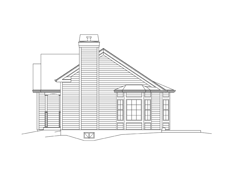 Ranch House Plan Right Elevation - Chloe Ranch Home 121D-0007 | House Plans and More