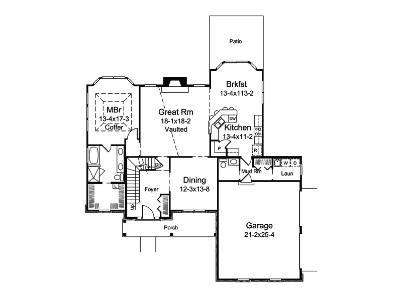 Traditional House Plan First Floor - Alyson Traditional Home 121D-0009 | House Plans and More