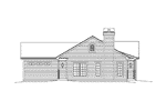 Colonial House Plan Left Elevation - Cassandra Country Ranch Home 121D-0010 | House Plans and More