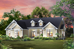 Ranch House Plan Front of Home - Abigail Traditional Ranch Home 121D-0011 - Search House Plans and More