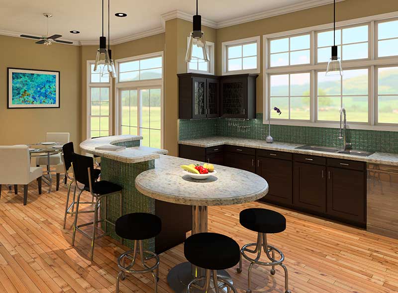 Ranch House Plan Kitchen Photo 03 - Abigail Traditional Ranch Home 121D-0011 - Search House Plans and More