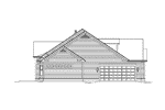 Ranch House Plan Left Elevation - Abigail Traditional Ranch Home 121D-0011 - Search House Plans and More